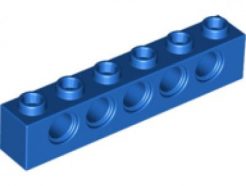 Lego alkatrész - Blue Technic, Brick 1x6 with Holes