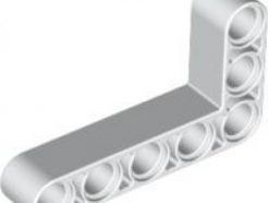 Lego alkatrész - White Technic, Liftarm 3x5 L-Shape Thick