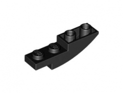 Lego alkatrész - Black Slope, Curved 4x1 Inverted