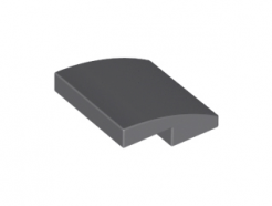 Lego alkatrész - Dark Bluish Gray Slope, Curved 2x2 No Studs