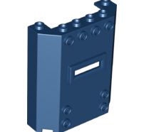 Lego alkatrész - Dark Blue Panel 2x6x6 with Window Slot
