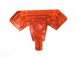 Lego alkatrész - Trans-Neon Orange Minifig, Weapon Axe Head with Bar