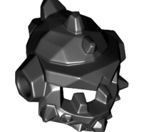 Lego alkatrész - Black Minifig, Headgear Helmet Spiked with Side Holes