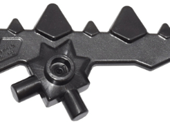 Lego alkatrész - Pearl Dark Gray Minifig, Weapon Blade with Bars and 5 Spikes