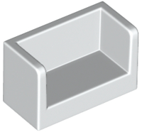 Lego alkatrész - White Panel 1x2x1 with Rounded Corners and 2 Sides