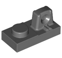 Lego alkatrész - Dark Bluish Gray Hinge Plate 1x2 Locking with 1 Finger On Top