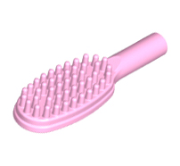 Lego alkatrész - Bright Pink Minifig, Utensil Hairbrush - Short Handle (10mm)