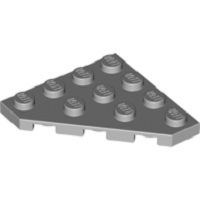 Lego alkatrész - Light Bluish Gray Wedge, Plate 4x4 Cut Corner
