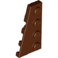 Lego alkatrész - Reddish Brown Wedge, Plate 4x2 Left