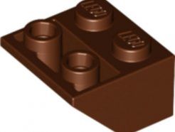 Lego alkatrész - Reddish Brown Slope, Inverted 45 2x2