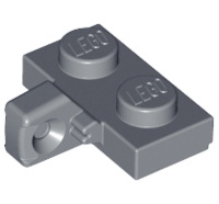 Lego alkatrész - Dark Bluish Gray Hinge Plate 1x2 Locking with 1 Finger on Side