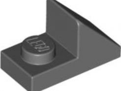Lego alkatrész - Dark Bluish Gray Slope 45 2x1 with 2/3 Cutout