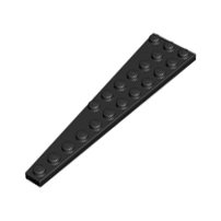 Lego alkatrész - Black Wedge, Plate 12x3 Right