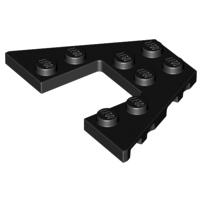 Lego alkatrész - Black Wedge, Plate 4x6