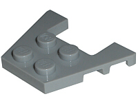 Lego alkatrész - Dark Bluish Gray Wedge, Plate 3x4 with Stud Notches
