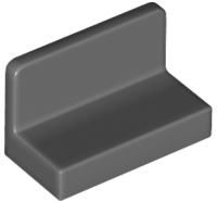 Lego alkatrész - Dark Bluish Gray Panel 1x2x1 with Rounded Corners