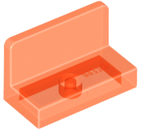 Lego alkatrész - Trans-Neon Orange Panel 1x2x1 with Rounded Corners