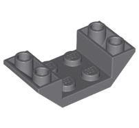 Lego alkatrész - Dark Bluish Gray Slope, Inverted 45 4x2 Double