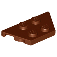 Lego alkatrész - Reddish Brown Wedge, Plate 2x4