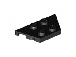 Lego alkatrész - Black Wedge, Plate 2x4