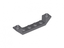 Lego alkatrész - Dark Bluish Gray Slope, Inverted 45 6x1 Double with 1x4 Cutout