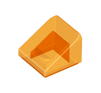 Lego alkatrész - Trans-Orange Slope 30 1x1x2/3