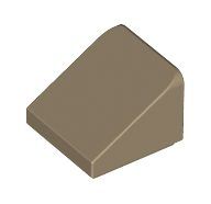 Lego alkatrész - Dark Tan Slope 30 1x1x2/3