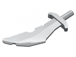 Lego alkatrész - Flat Silver Minifig, Weapon Sword, Scimitar with Nicks