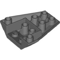 Lego alkatrész - Dark Bluish Gray Wedge 4x4 Triple Inverted with Connections between Studs