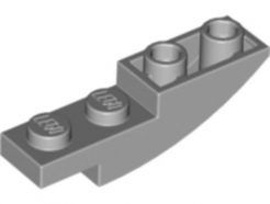 Lego alkatrész - Light Bluish Gray Slope, Curved 4x1 Inverted