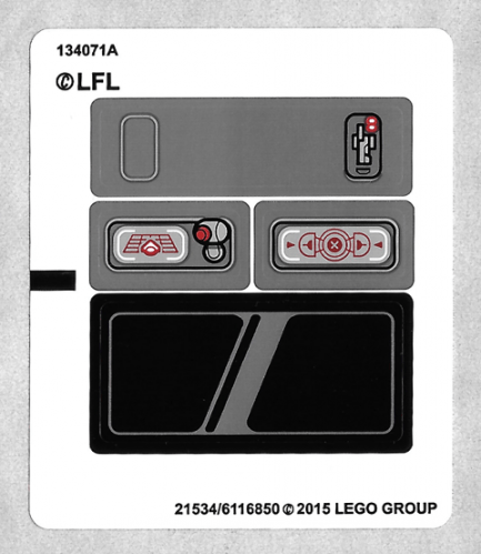 Lego alkatrész - Sticker for Set 75103 - North American Version - (21534/6116850)