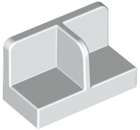 Lego alkatrész - White Panel 1x2x1 with Rounded Corners and Center Divider