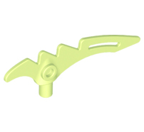 Lego alkatrész - Yellowish Green Minifig, Weapon Crescent Blade, Serrated with Bar