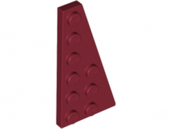 Lego alkatrész - Dark Red Wedge, Plate 6x3 Right