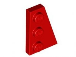 Lego alkatrész - Red Wedge, Plate 3x2 Right