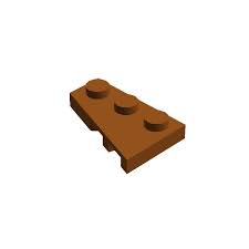 Lego alkatrész - Dark Orange Wedge, Plate 3x2 Left