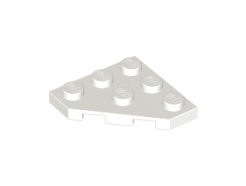 LEGO Alkatrész - White Wedge, Plate 3x3 Cut Corner