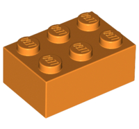 LEGO alkatrész - Orange Brick 2x3