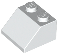 Lego alkatrész - White Slope 45 2x2