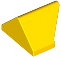 LEGO Alkatrész - Yellow Slope 45 2x1 Double / Inverted - with Bottom Stud Holder