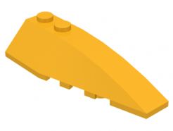 LEGO alkatrész - Bright Light Orange Wedge 6x2 Left