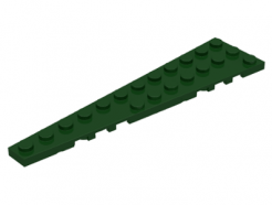 LEGO Alkatrész - Dark Green Wedge, Plate 12x3 Left