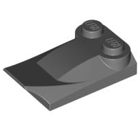 LEGO Alkatrész - Dark Bluish Gray Brick, Modified 2x3 x 2/3 Two Studs, Wing End
