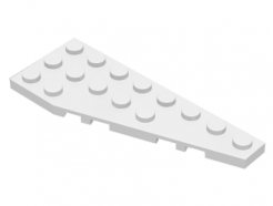 LEGO Alkatrész - White Wedge, Plate 8x3 Right