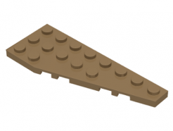 LEGO Alkatrész - Dark Tan Wedge, Plate 8x3 Right