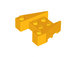 LEGO Alkatrész - Bright Light Orange Wedge 3x4 with Stud Notches