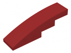 Lego alkatrész - Dark Red, Curved 4x1 No Studs