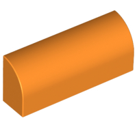 LEGO Alkatrész - Orange Brick, Modified 1x4 x 11/3 No Studs, Curved Top