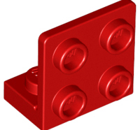 LEGO Alkatrész - Red Bracket 1x2 - 2x2 Inverted