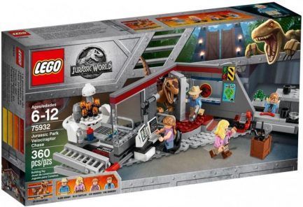 LEGO Jurassic Park velociraptor üldözés